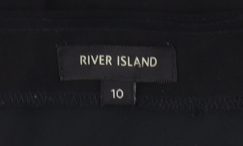 River Island Women's Black Size 10 Slip Dress with Zip Detail