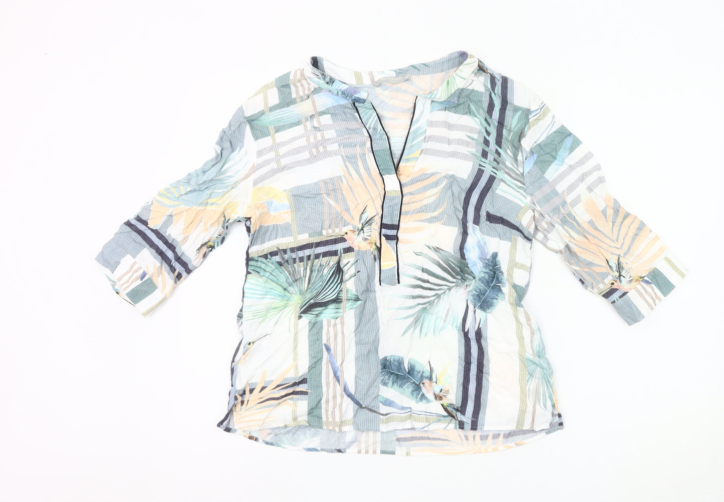 Betty & Co Women’s Multicoloured Viscose Tunic Blouse Size 10