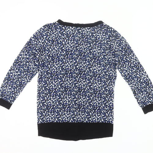 H&M Women’s Blue Animal Print Cardigan XS Cotton Blend