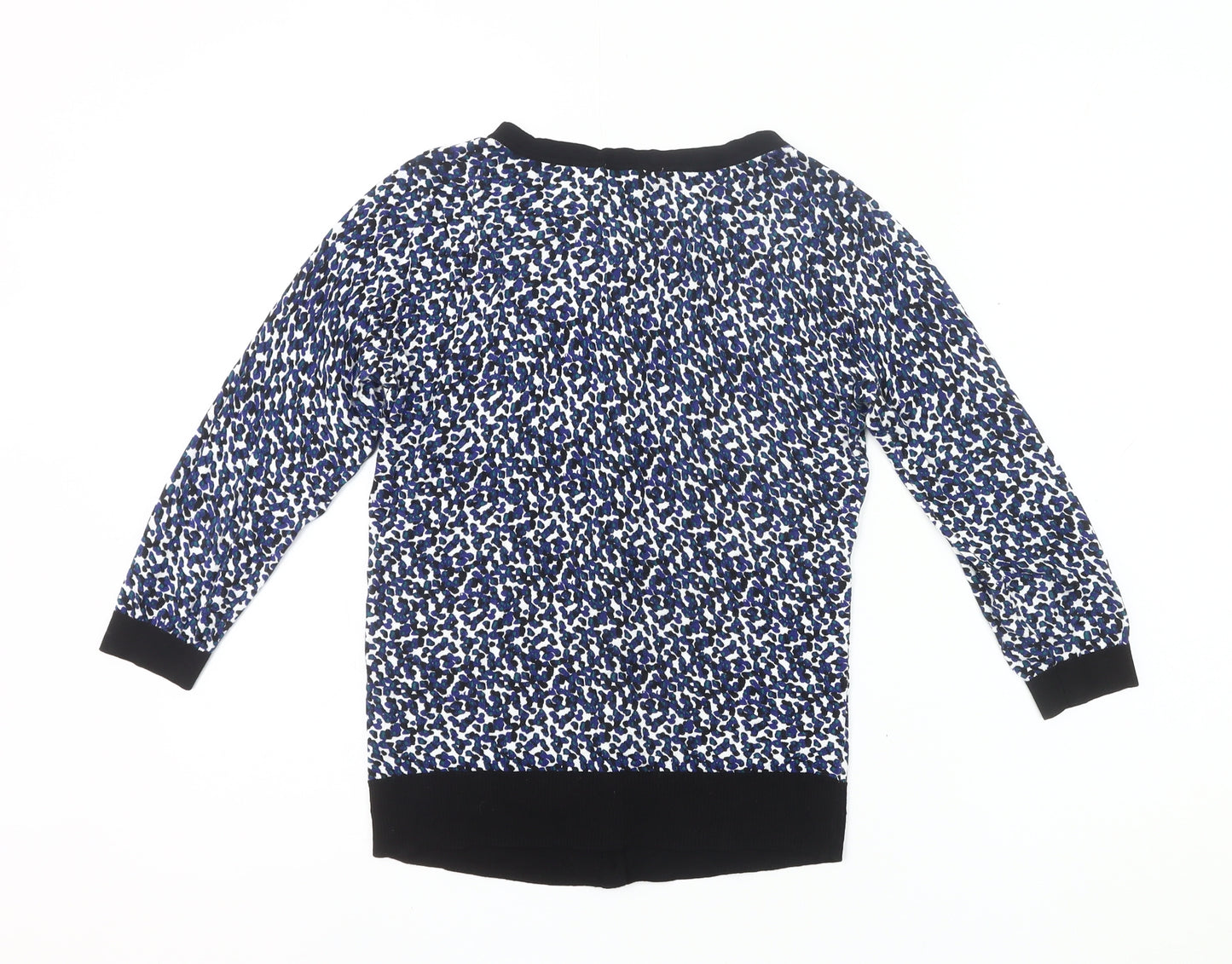 H&M Women’s Blue Animal Print Cardigan XS Cotton Blend
