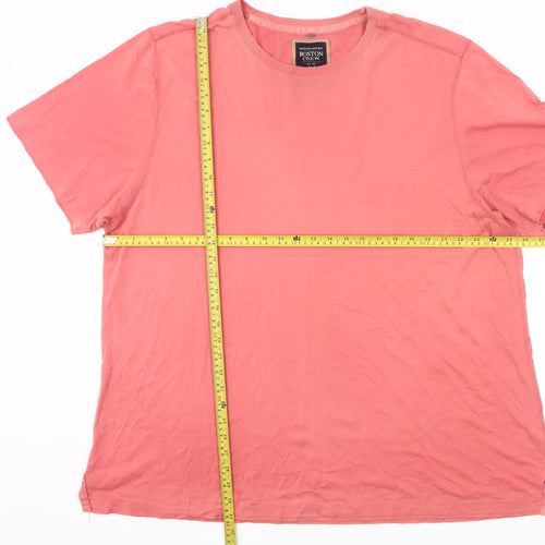 Boston Crew Men’s Pink 3XL Short Sleeve Cotton T-Shirt