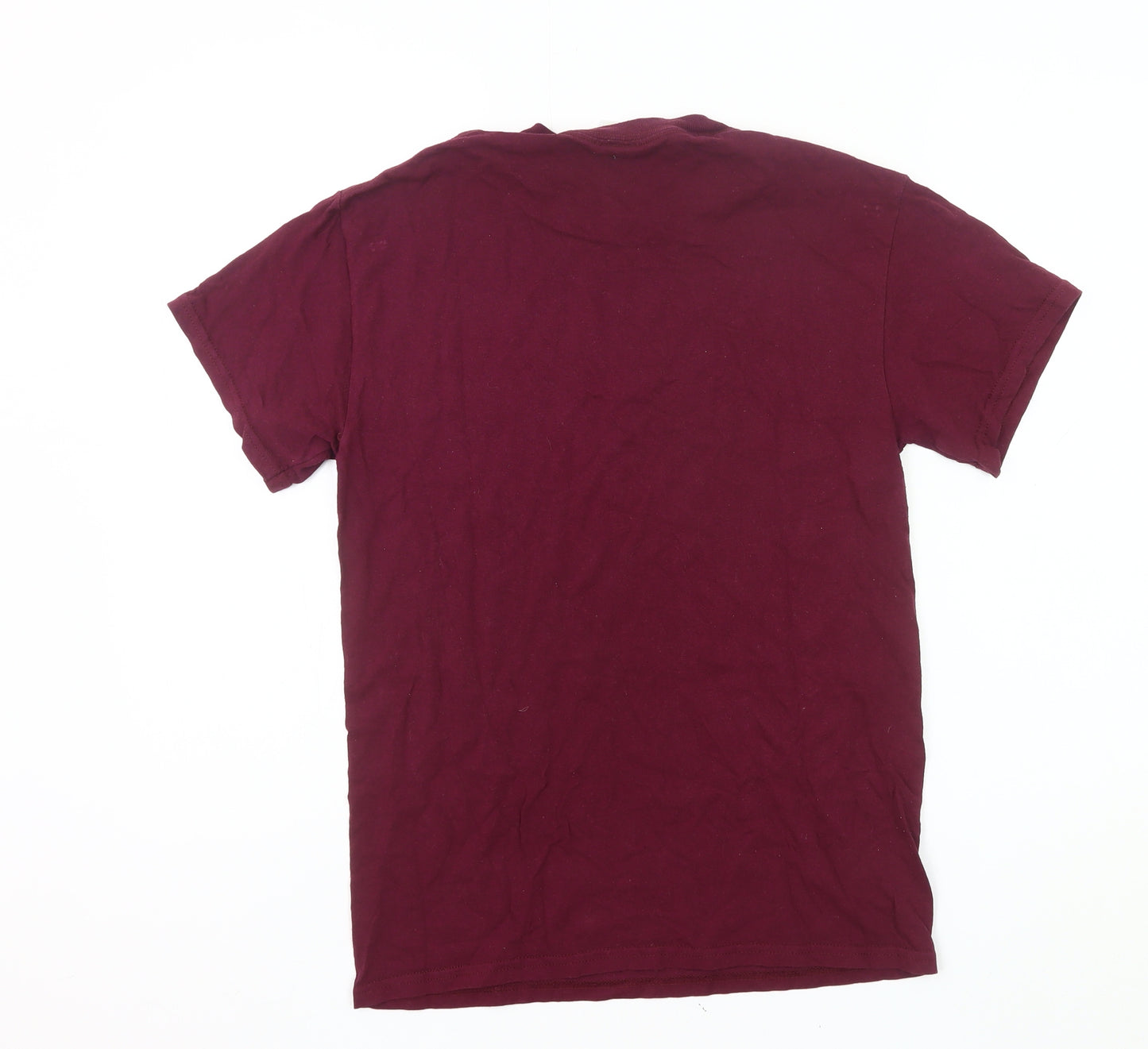 Goose & Gander Men's Red Small Logo Cotton Crew Neck T-Shirt