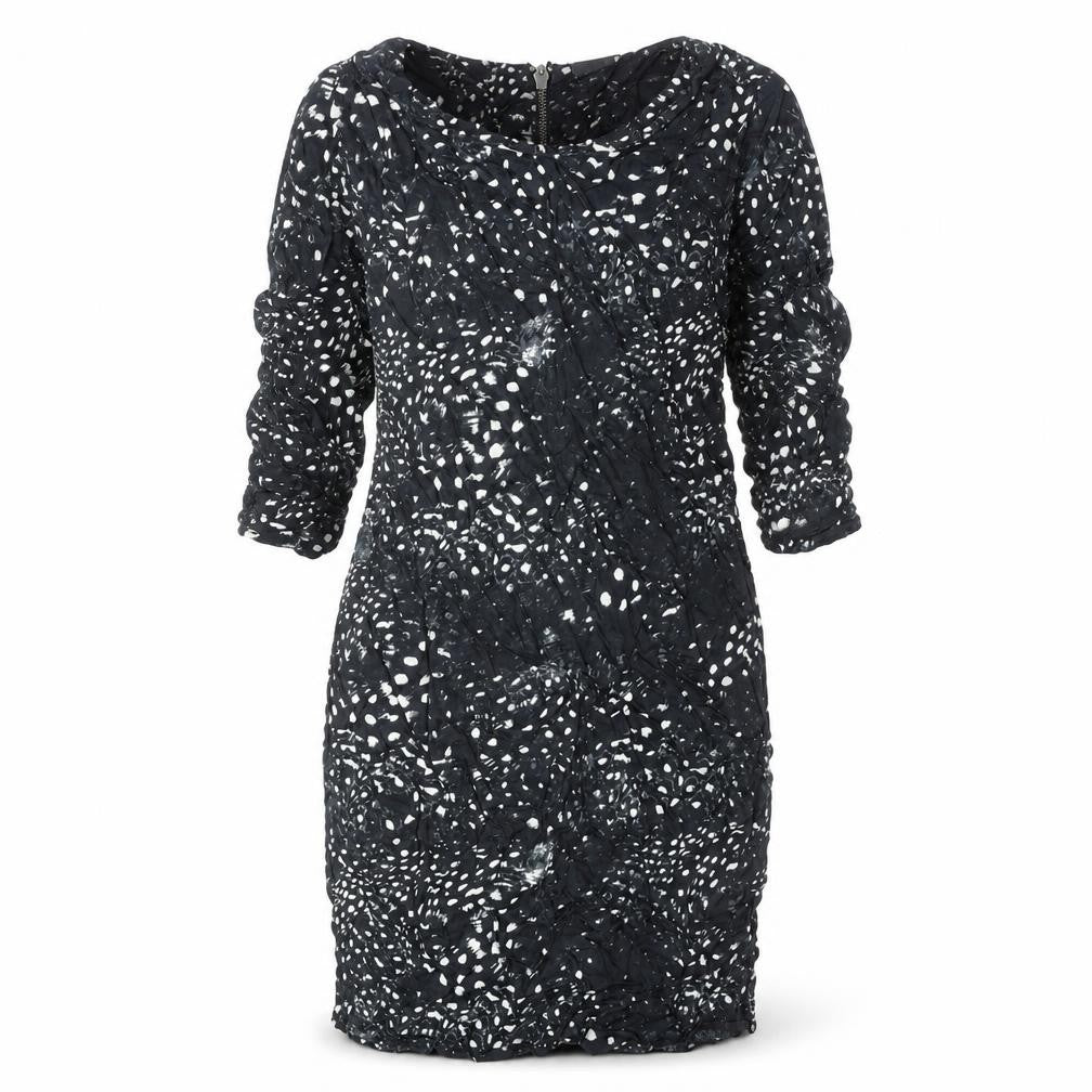 Vero Moda Women Black XS Sheath Animal Print Knee Length Dress