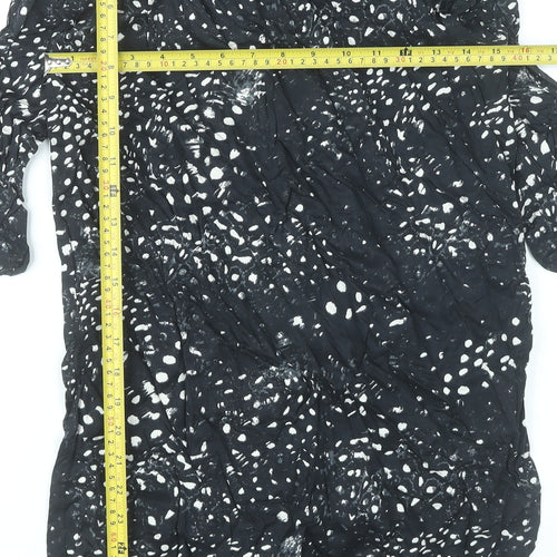 Vero Moda Women Black XS Sheath Animal Print Knee Length Dress