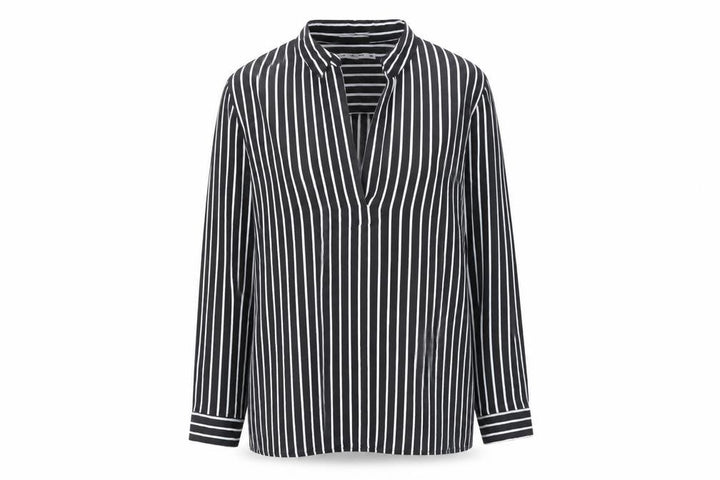 Pull&Bear Women’s Black Striped Tunic Shirt Size 12 Viscose