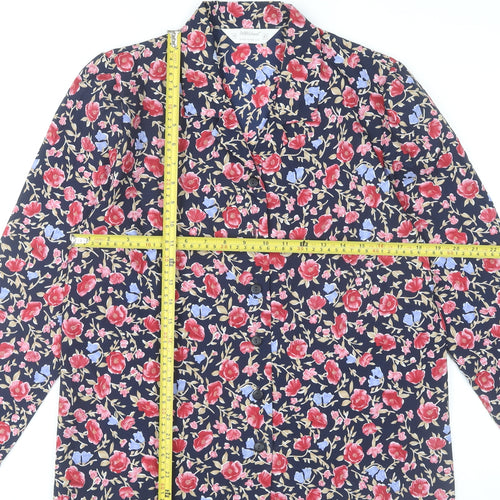 St Michael Women’s Multicoloured Floral Button-Up Shirt Size 14