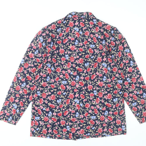 St Michael Women’s Multicoloured Floral Button-Up Shirt Size 14