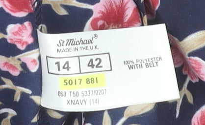 St Michael Women’s Multicoloured Floral Button-Up Shirt Size 14