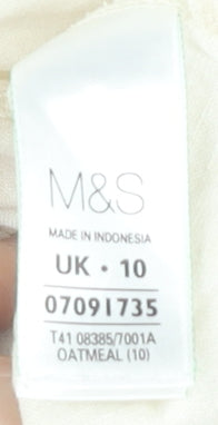 Marks and Spencer Women’s Ivory Linen Tunic Blouse UK 10
