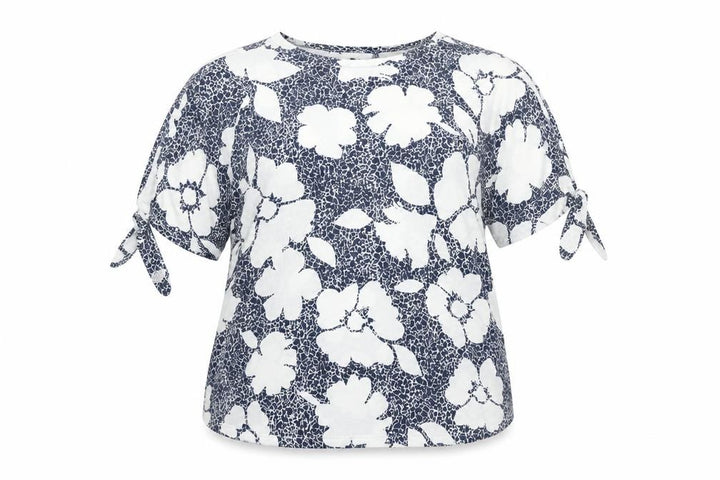 Debenhams Women’s Blue White Floral T-Shirt Size 14 Short Sleeve