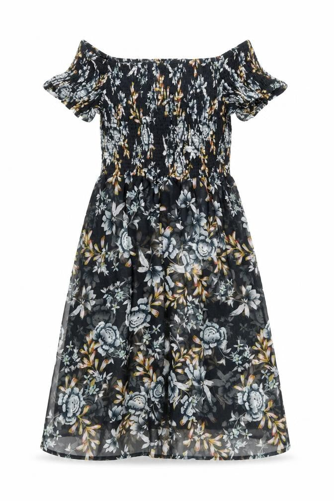 Boux Avenue Women’s Black Floral Midi A-Line Dress Size 10-12