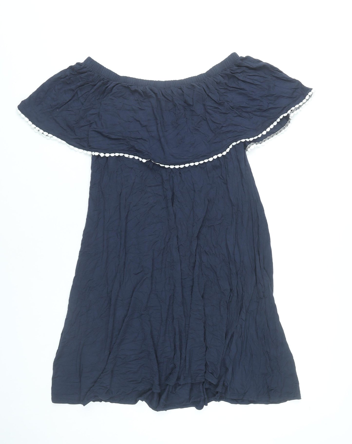 Marks and Spencer Women Blue Off Shoulder Skater Dress Size 12