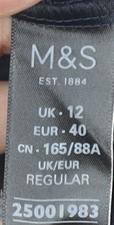 Marks and Spencer Women Blue Off Shoulder Skater Dress Size 12