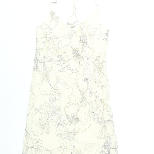 Coast Women’s Ivory Floral Slip Dress Size 12 Viscose