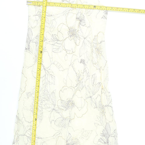 Coast Women’s Ivory Floral Slip Dress Size 12 Viscose