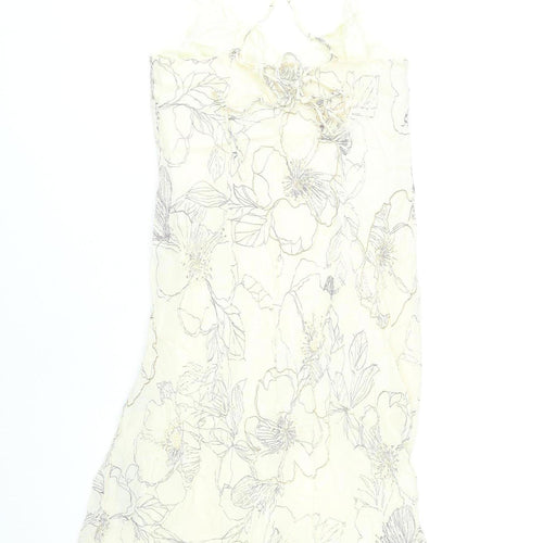 Coast Women’s Ivory Floral Slip Dress Size 12 Viscose