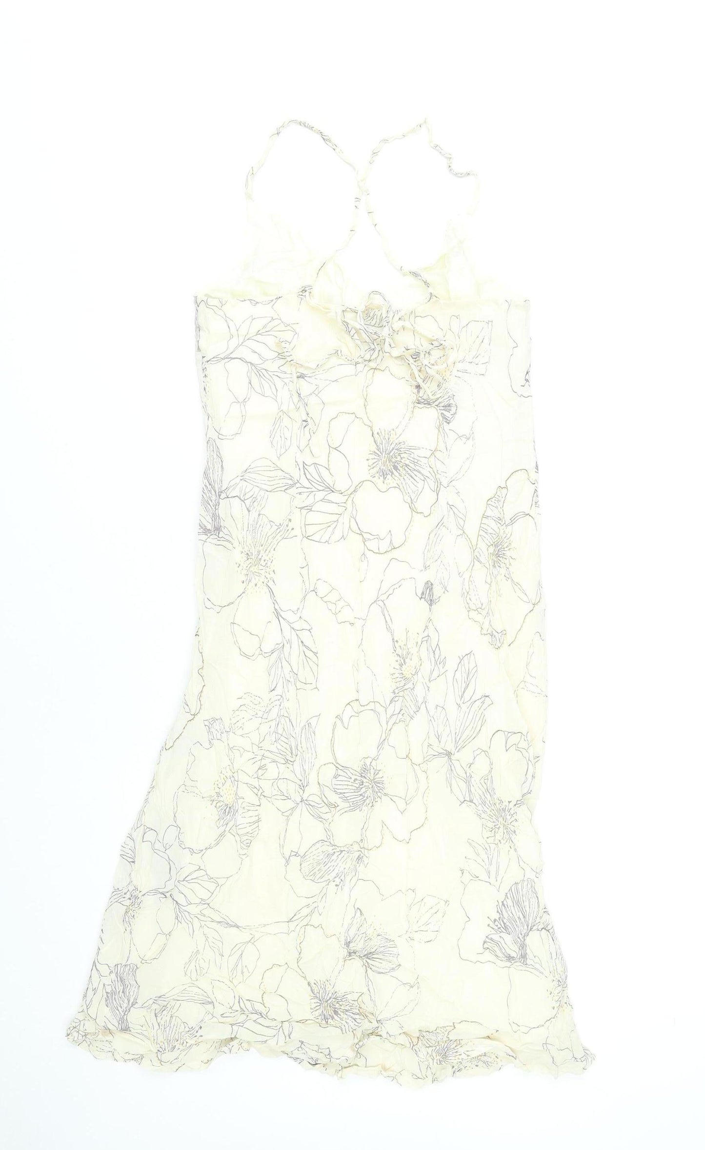 Coast Women’s Ivory Floral Slip Dress Size 12 Viscose