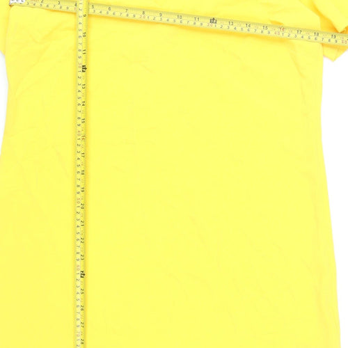 Marks and Spencer Women’s Yellow Size 12 V-Neck T-Shirt Dress