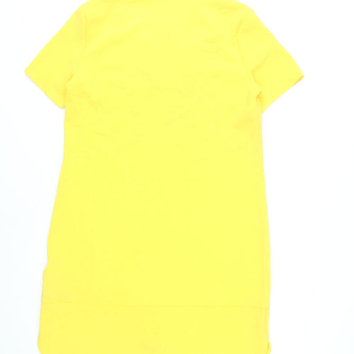 Marks and Spencer Women’s Yellow Size 12 V-Neck T-Shirt Dress
