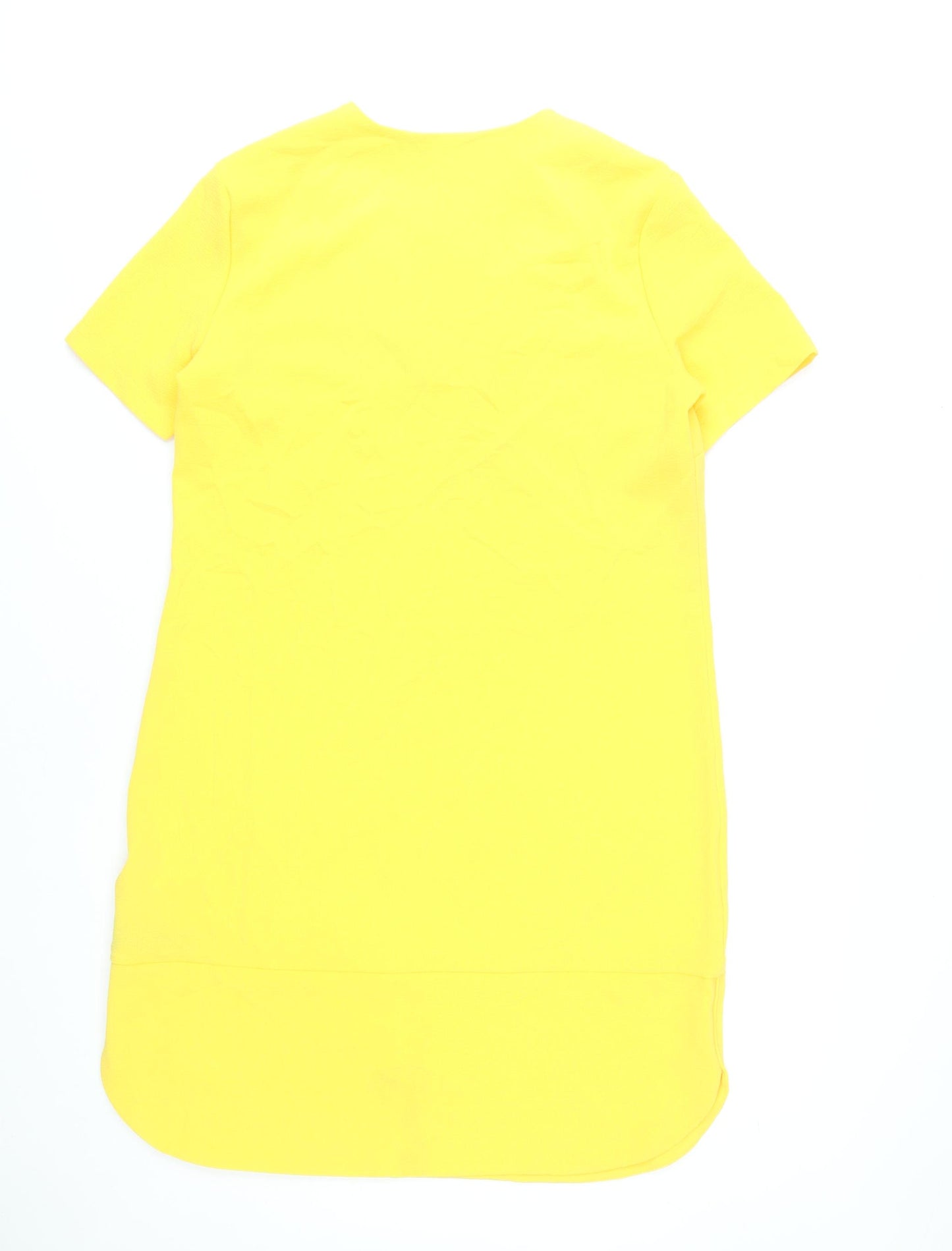 Marks and Spencer Women’s Yellow Size 12 V-Neck T-Shirt Dress
