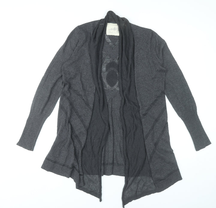 Angel of the North Womens Grey Knit Cardigan Size S Long Sleeve