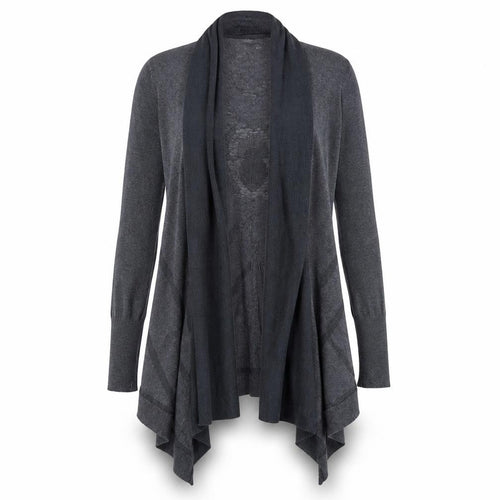 Angel of the North Womens Grey Knit Cardigan Size S Long Sleeve