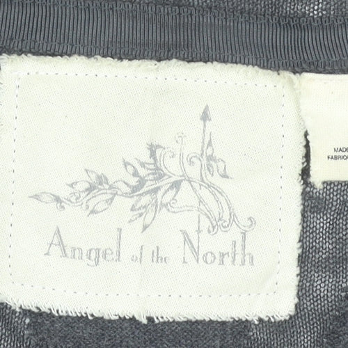 Angel of the North Womens Grey Knit Cardigan Size S Long Sleeve