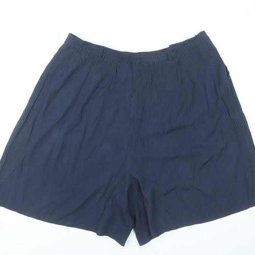 Bonmarché Women’s Blue Plus Size 22 Pleated Chino Shorts