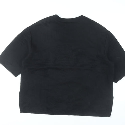 WESC Women’s Black V-Neck Short Sleeve Knit T-Shirt Size S
