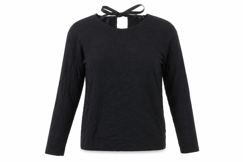 Warehouse Women’s Black Blouse UK 10 Long Sleeve Viscose Blend