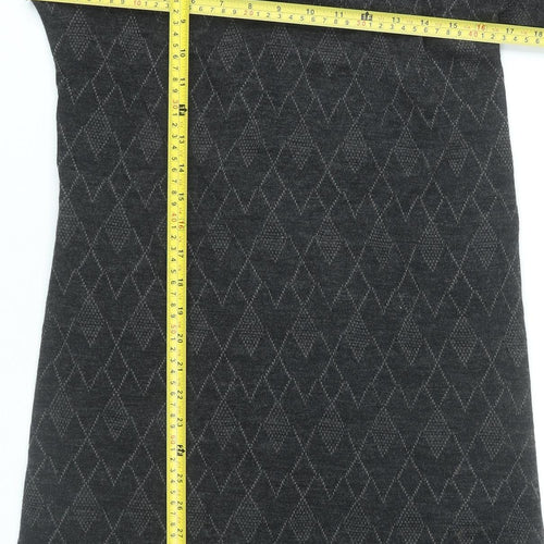 Nicole Urbanski Women’s Black Knit Shift Dress Size 6 Long Sleeve