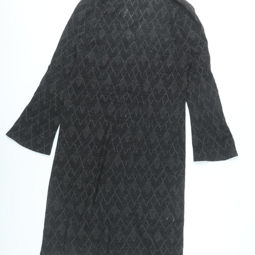 Nicole Urbanski Women’s Black Knit Shift Dress Size 6 Long Sleeve