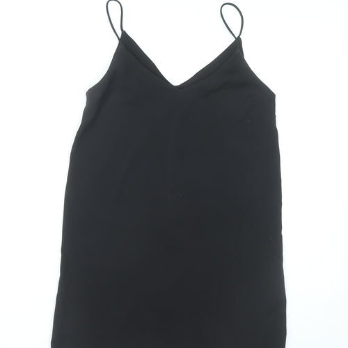 ASOS Women’s Black Size 8 Slip Dress Sleeveless V-Neck Stretch