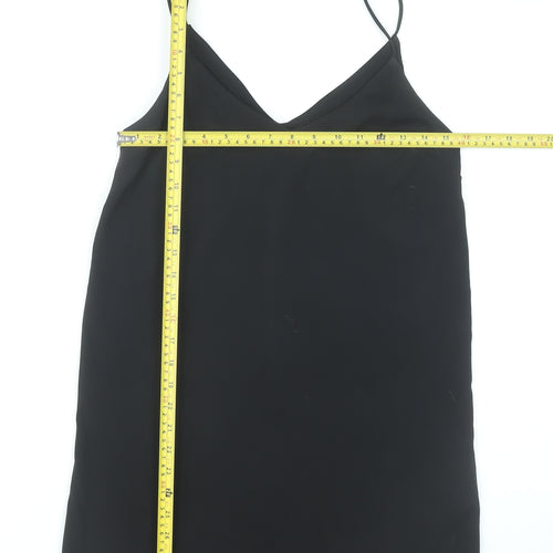 ASOS Women’s Black Size 8 Slip Dress Sleeveless V-Neck Stretch