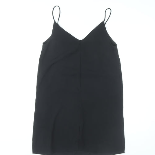 ASOS Women’s Black Size 8 Slip Dress Sleeveless V-Neck Stretch