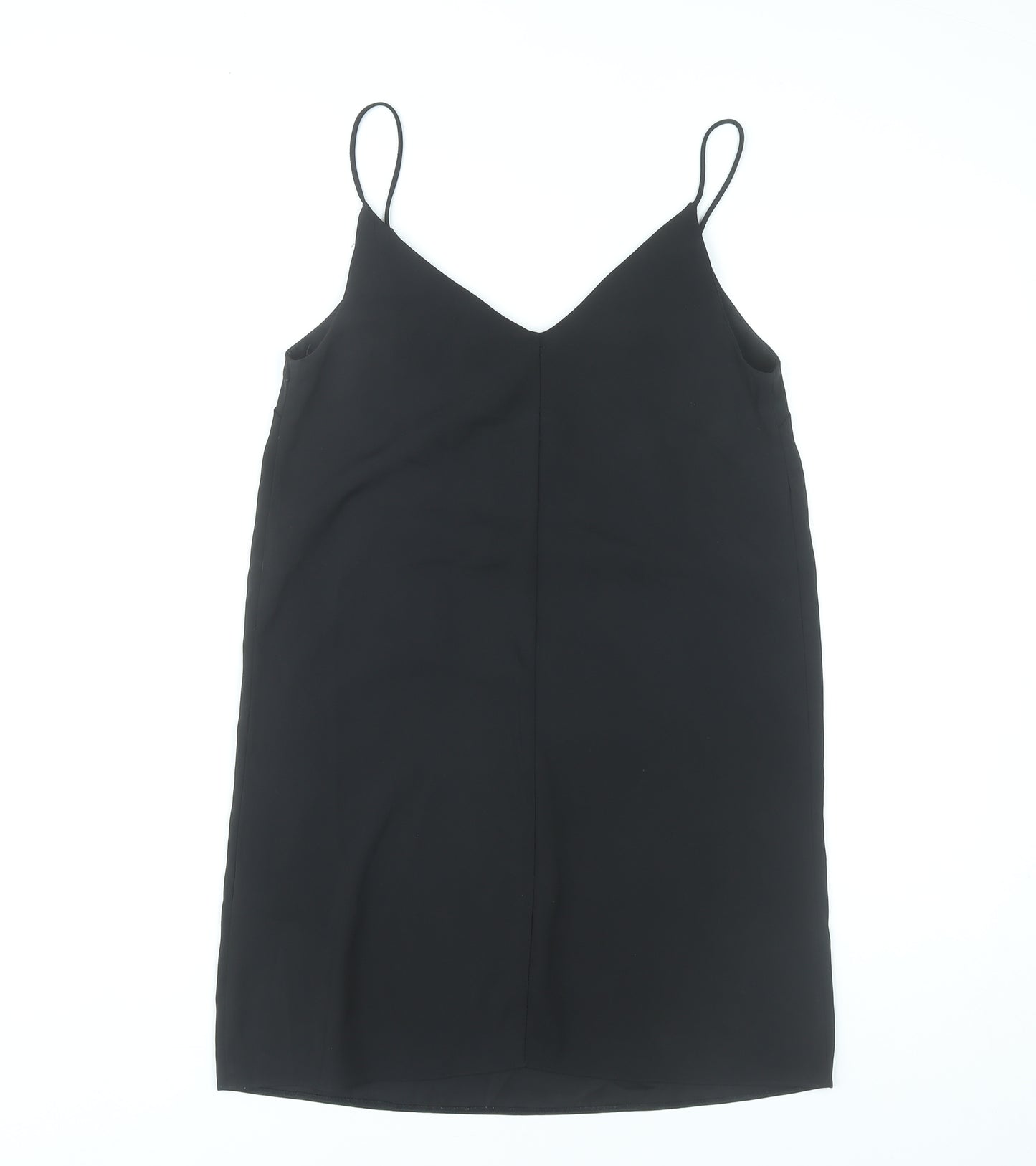 ASOS Women’s Black Size 8 Slip Dress Sleeveless V-Neck Stretch