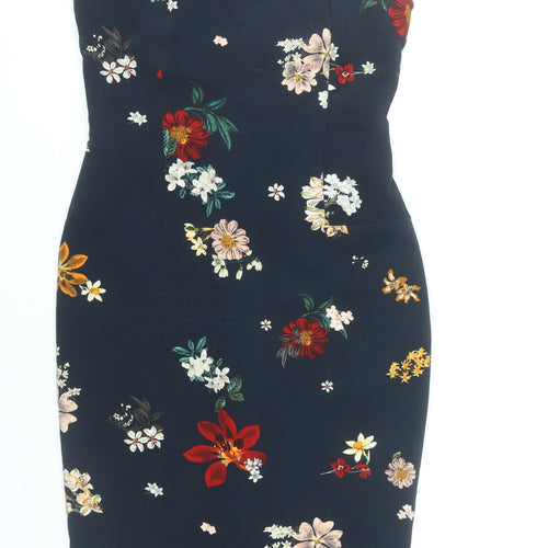 Zara Women’s Multicoloured Floral Sheath Dress Size 12 Sleeveless