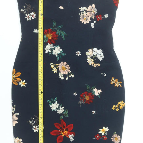 Zara Women’s Multicoloured Floral Sheath Dress Size 12 Sleeveless