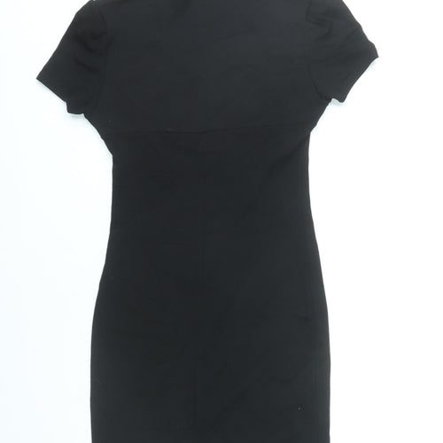 Jus d’Orange Womens Black Lace Bodycon Dress Size M Knee Length