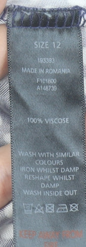Mauvette Women Blue Polka Dot Viscose Knee Length Dress Size 12