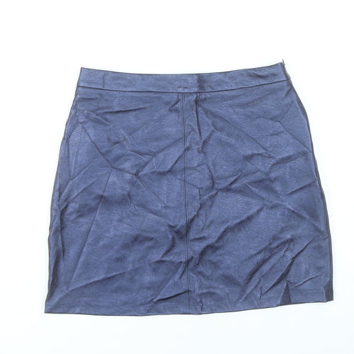 Papaya Womens Blue Size 12 Pencil Skirt Knee Length Lined