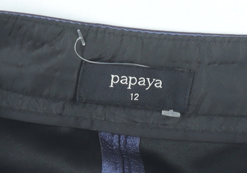 Papaya Womens Blue Size 12 Pencil Skirt Knee Length Lined