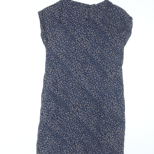 Fat Face Women’s Blue Animal Print Shift Dress Size 8 Cotton Modal