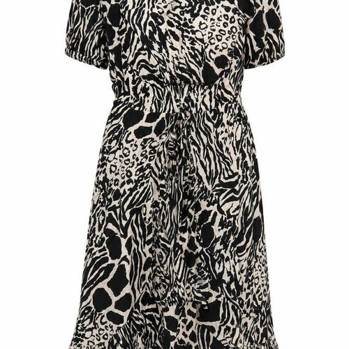 Lipsy Women’s Black Animal Print Strapless Bodycon Dress UK 6
