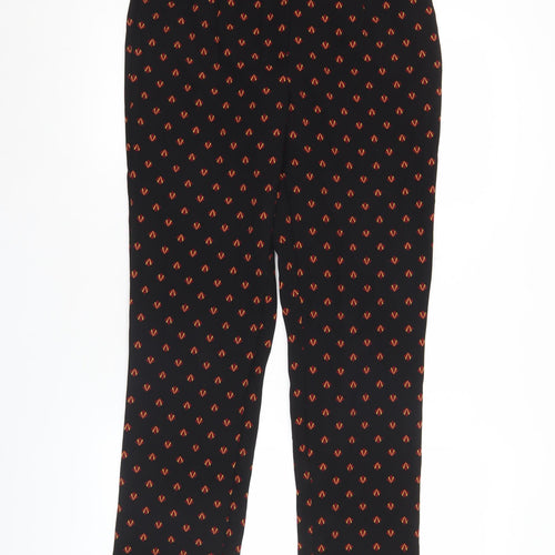 Very x Kate Wright Womens Black Geometric Trousers Size 10
