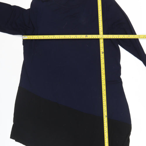 Long Tall Sally Women’s Blue Black Tall Shift Dress Size M Knee Length