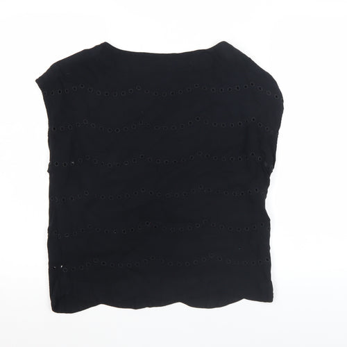 French Connection Women’s Black Studded Blouse Size 6 Sleeveless Tunic