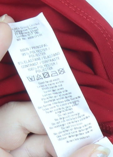 Wallis Women Red Shift Dress Size 14 Party Cocktail Beaded