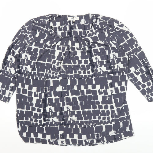 Studio 8 London Women’s Multicoloured Blouse Size 16 Cowl Neck Tunic