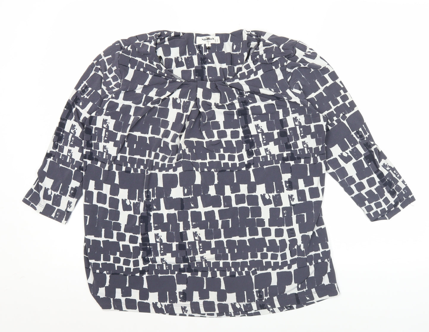 Studio 8 London Women’s Multicoloured Blouse Size 16 Cowl Neck Tunic